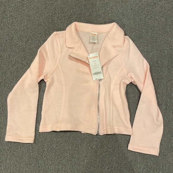 BNWT Gymboree Pink Cotton Moto Jacket Size Small/5-6 - Picture 2 of 5